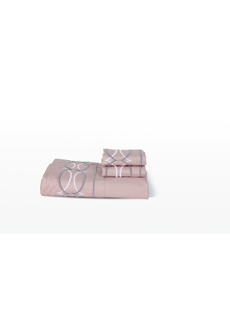 200 TC- Julia - Luxury 100% Egyptian Cotton Blend Embroidered Bed Sheet 3 pcs Set – Soft, breathable, and durable bedding featuring intricate embroidery, crafted from premium Giza 86 cotton for elegant comfort.