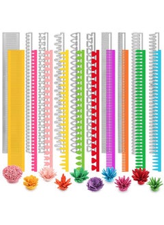 10 Style 3D Rollded Flowers Metal Cutting Dies for Card Making Flower Petal Quilling Strips Metal Die Cuts for DIY Scrapbooking Paper Crafting Arts Crafts Scrapbooking Supplies Embossing Stencil Punch