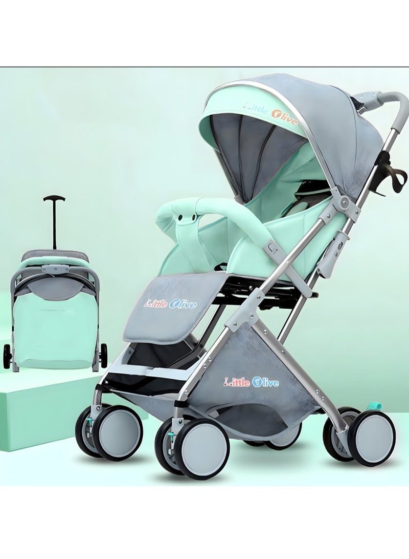 Little Olive  Stroller for Kids - Lightweight, Easy to Handle, Suitable for Toddlers and Young Children-Green - Image 2