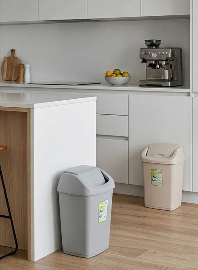 Timmy Clean Swing Dust Bin 50L Set of 2 | Large Capacity Plastic Waste Bin | Durable Build | Easy to Clean | Suitable for Indoor & Commercial Use - Image 4