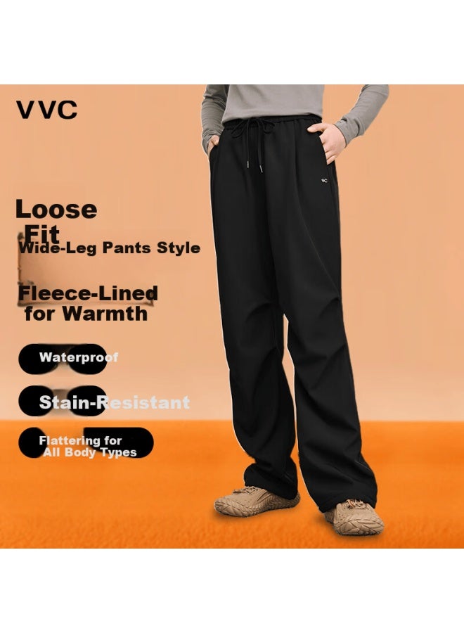 Vvc Women's Casual Warm Outdoor Hiking Cargo Pants Starry Black XL (55-60kg) - Image 1