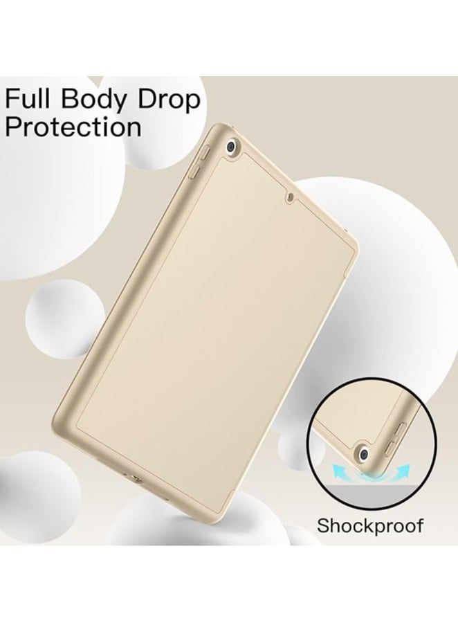 iPad Smart 10.2 Case with Auto Sleep/Wake Super Protection with Pen Holder Stand for iPad Watching Movies Gold  - Image 3