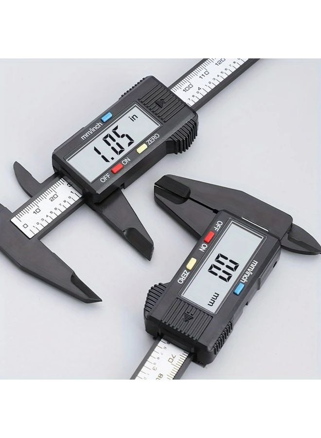 Black Digital Caliper 150mm LCD Screen Metric Imperial Conversion Tool - Image 4