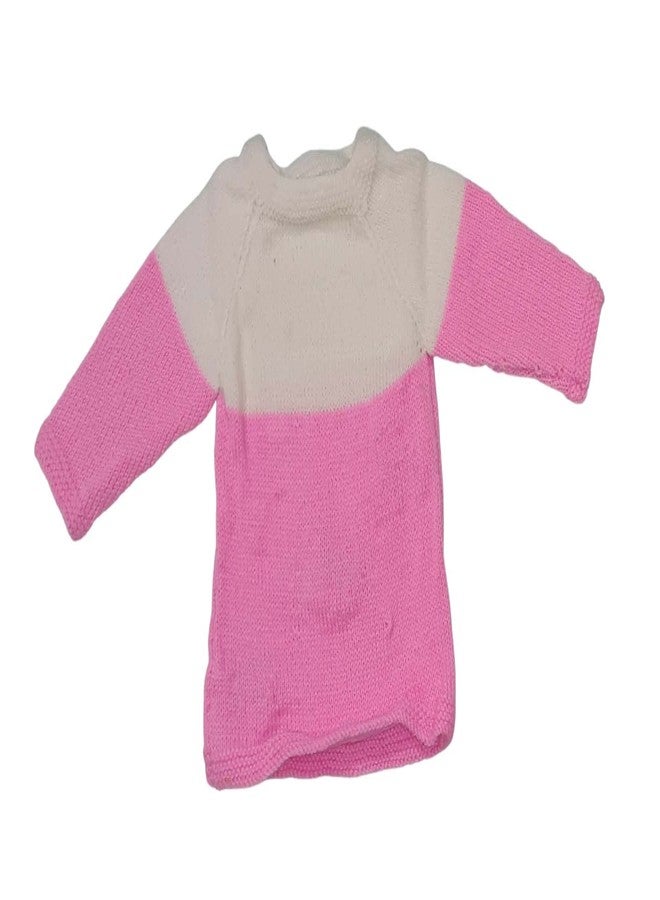Cute Collection Hand Knitted Woolen Sweater with Cap and Socks Set for Winter 6-9 Months Baby and New Born Baby - Image 4