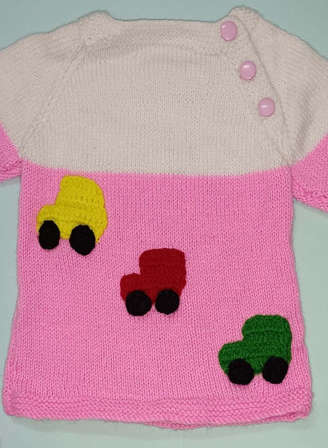 Cute Collection Hand Knitted Woolen Sweater with Cap and Socks Set for Winter 6-9 Months Baby and New Born Baby - Image 2