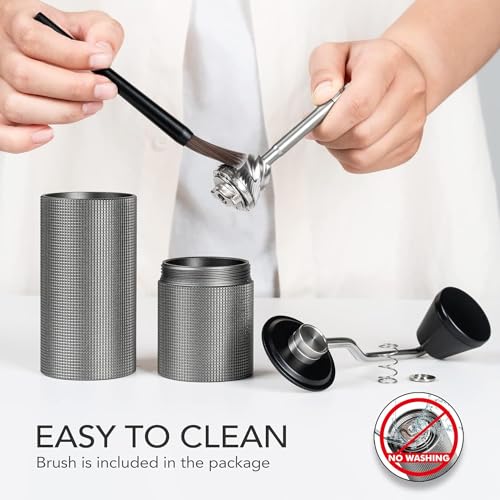 TIMEMORE مطحنة قهوة يدوية TIMEMORE Chestnut C2 سعة 25 جرام مع مطحنة مخروطية من الفولاذ المقاوم للصدأ CNC - إعداد داخلي قابل للتعديل، تحديد موضع مزدوج المحامل، قهوة فرنسية لمطحنة يدوية كهدية - Image 5