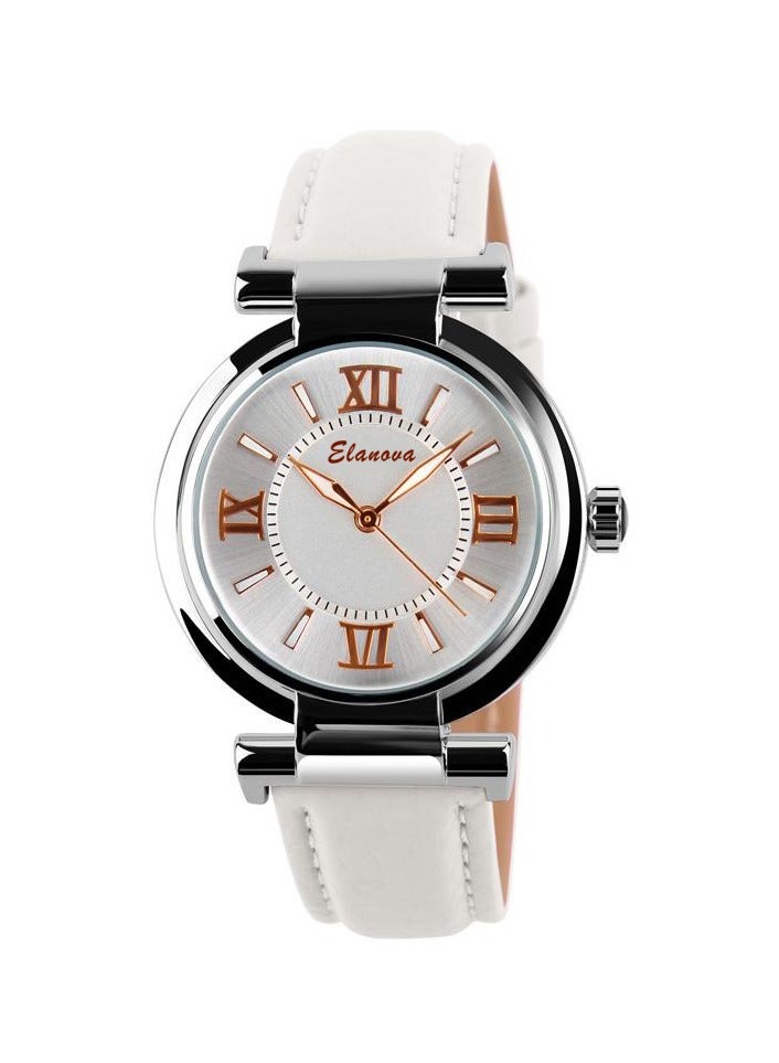 Elanova Analog Watch with Leather Strap EL12 - Image 1