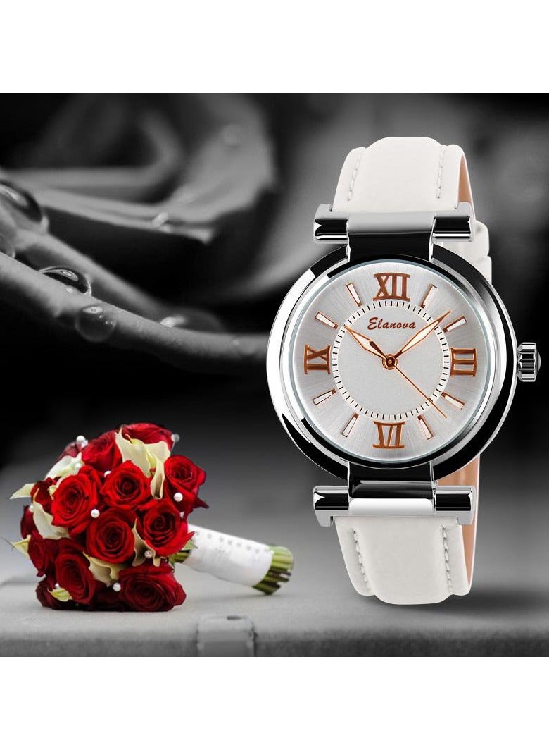 Elanova Analog Watch with Leather Strap EL12 - Image 3