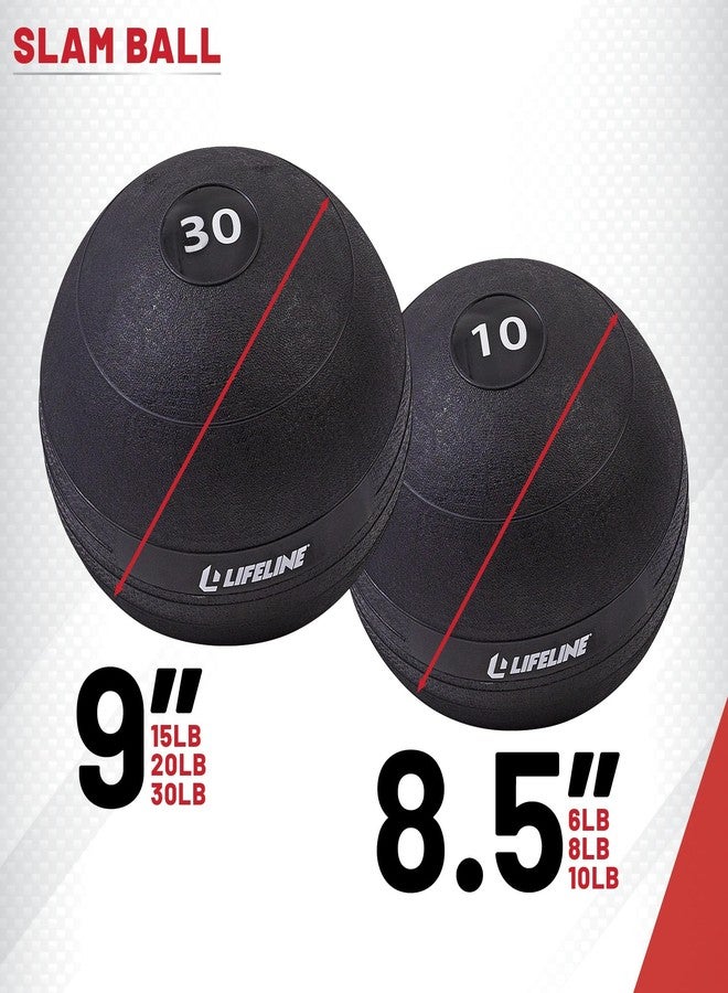 Lifeline Fitness Weighted Slam Ball - Easy to Grip Slam Ball for Home Gym and HIIT Workouts - 8 lb. - Image 2