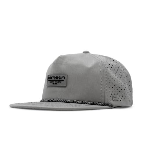 melin Coronado Brick Hydro, Heather Grey, Men's Rope Hat, Water-Resistant Fitted Baseball Caps for Men & Women, Golf, Running, or Workout Hat, Medium-Large - Image 1