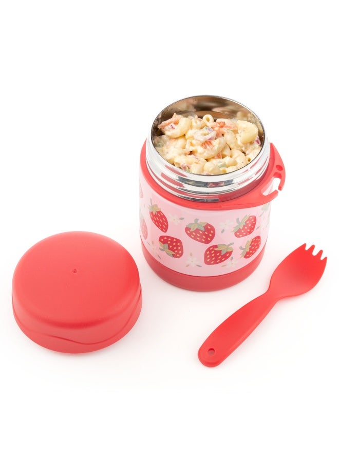 Stephen Joseph Insulated Food Jar Strawberry - Image 1
