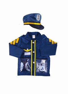 DURKU Police Costume For Kids, 7 Piece Policeman Pretend Play Set Includes Shirt, Hat, Whistle, Walkie Talkie And Other Cop Set Made Of Plastic For Dress Up Party, Police Officer Costume, Role-Playing  - Image 4