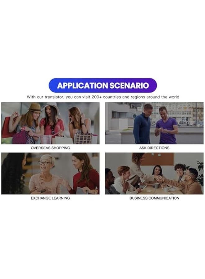 Topleo Language Translator Earbuds, Two Way Translation BT Earphones, Real Time Translation Headset Support 144 Languages, BT Online Translator For Traveling Business Learning (Black) - Image 4