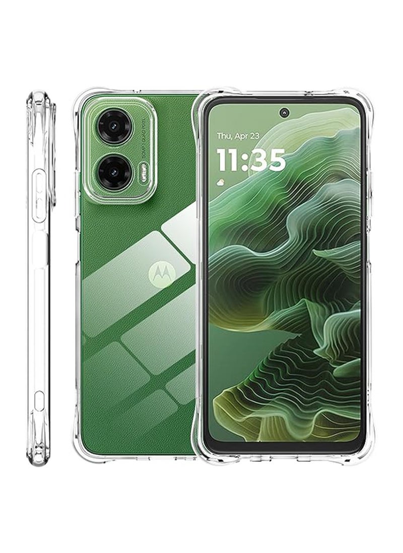 X-level Motorola Moto G35 5G Case,Crystal Clear with Shockproof Protective Corners, Camera Protection, Scratch-Resistant, Ultra Thin Protective Case, Clear Soft Silicone TPU Mobile Phone  - Image 1