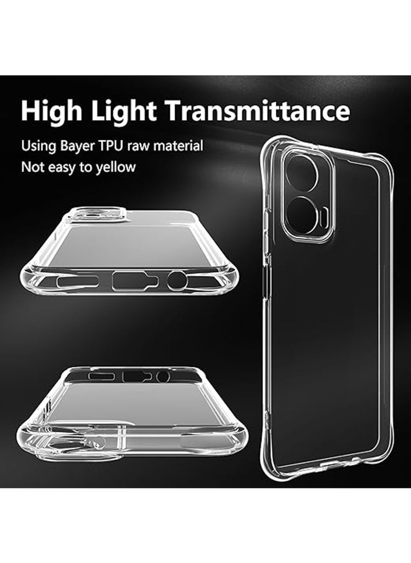 X-level Motorola Moto G35 5G Case,Crystal Clear with Shockproof Protective Corners, Camera Protection, Scratch-Resistant, Ultra Thin Protective Case, Clear Soft Silicone TPU Mobile Phone  - Image 2