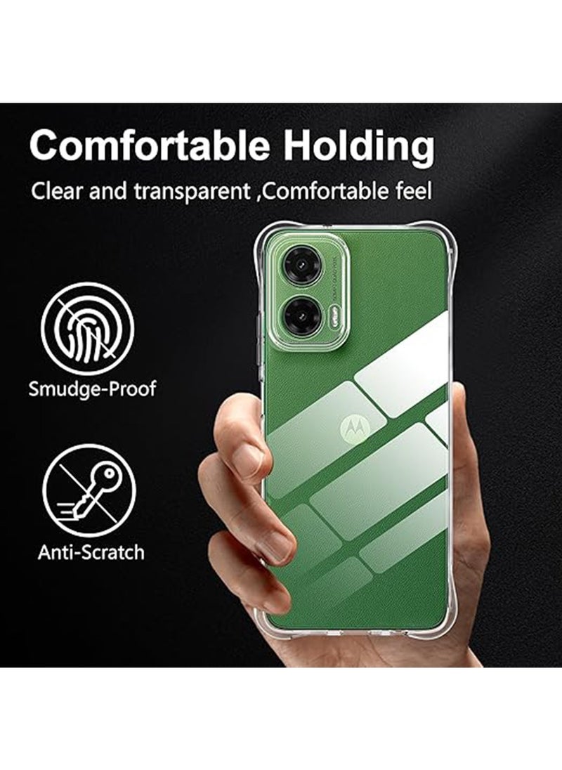 X-level Motorola Moto G35 5G Case,Crystal Clear with Shockproof Protective Corners, Camera Protection, Scratch-Resistant, Ultra Thin Protective Case, Clear Soft Silicone TPU Mobile Phone  - Image 3