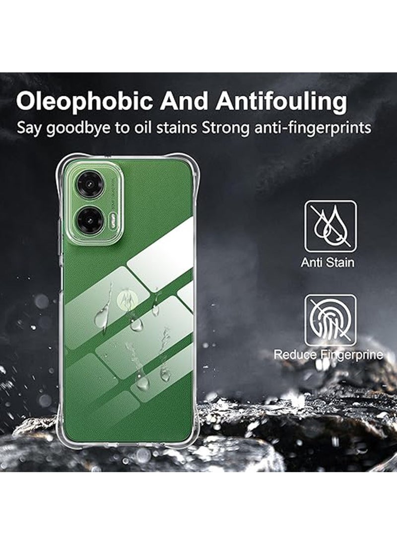X-level Motorola Moto G35 5G Case,Crystal Clear with Shockproof Protective Corners, Camera Protection, Scratch-Resistant, Ultra Thin Protective Case, Clear Soft Silicone TPU Mobile Phone  - Image 5