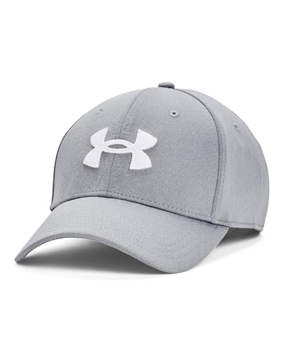 Under Armour Men's Blitzing Cap Stretch Fit, (035) Steel / / White, Large/X-Large - Image 3