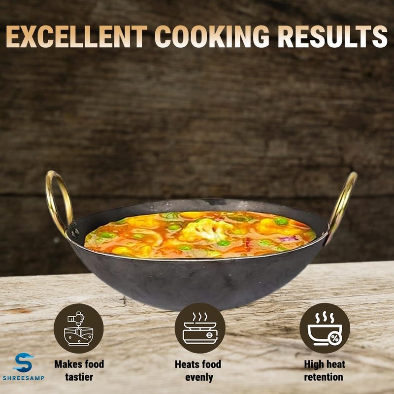 SHREESAMP SHREESAMP Non-Stick Honeycomb Steel Soup Pot with Golden Ears: A Perfect Blend of Style and Functionality for Your Kitchen, Stainless Steel Cooking Pot with Handle for Restaurant and Outdoor Use  - Image 3