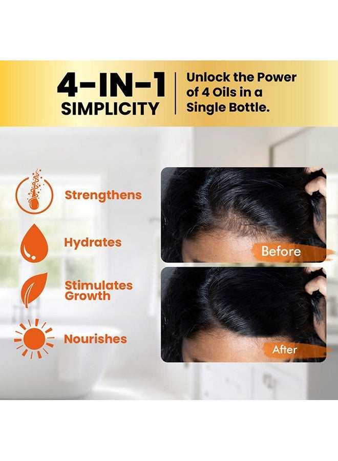ك أو إي سي زيت باتانا لنمو الشعر، زيت عضوي 4 في 1 للشعر مع إكليل الجبل، الخروع، وزيت بذور اليقطين، علاج مغذي لجميع أنواع الشعر، 50 مل - Image 3