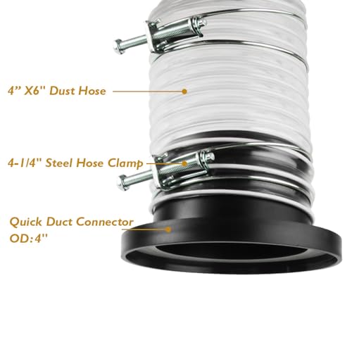 O'SKOOL 4" Dust Collection Steel Port, 2 Pack, for 4-inch Magnetic Dust Collection Coupler (Magnetic Port is not Included) - Image 3