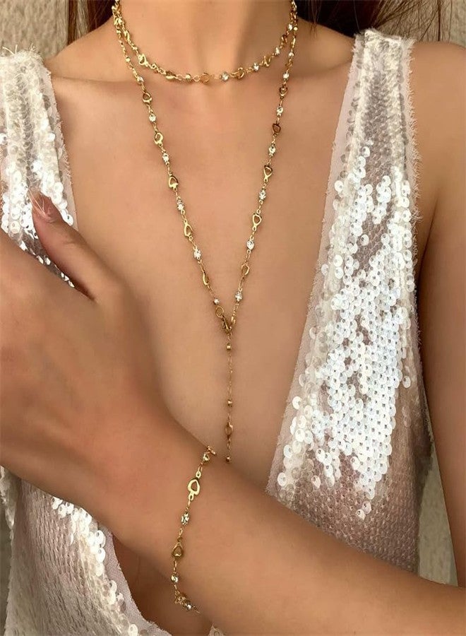 KURTCB Long Y Necklace for Women (Gold) - Image 5