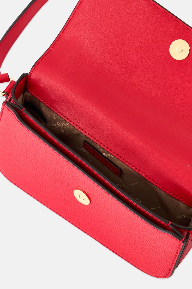 Michael Kors Women Brand Logo Cross Body Bag, Red  - Image 4