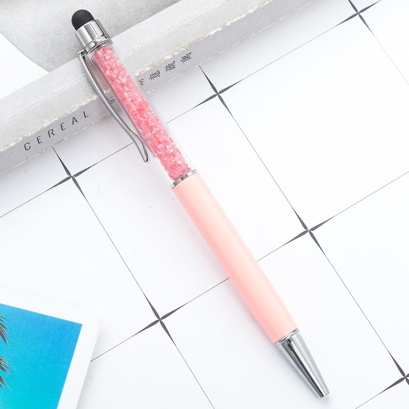 Diamond Crystal Touch Screen Advertising Pen Metal Ballpoint Pen Capacitor Crystal Pen Printable Logo Gift Promotion - Image 1