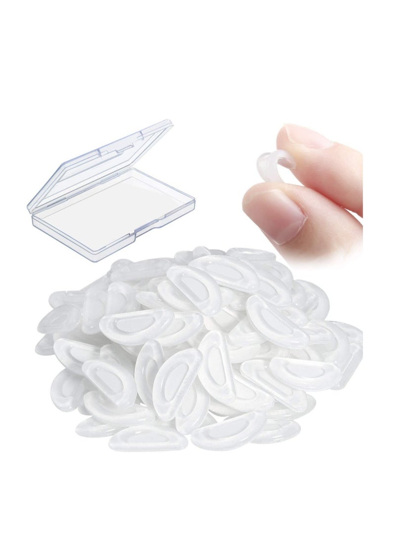 12 Pairs Silicone Nose Pads for Glasses Stick on Nose Pads D Shape Adhesive Nose Cushions for Eyeglasses Spectacle Reading Glasses Sunglasses Transparent 15 x 6 x 1.5 mm - Image 1