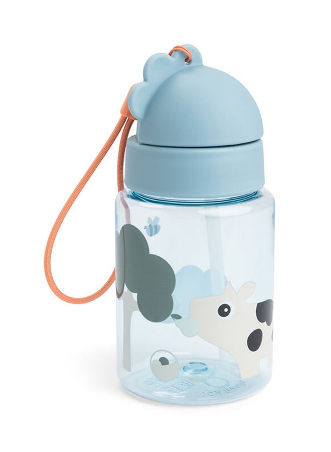 done by deer Straw Bottle Tiny Farm Blue - Leakproof Sippy Bottle With Straw For Kids  - Image 1