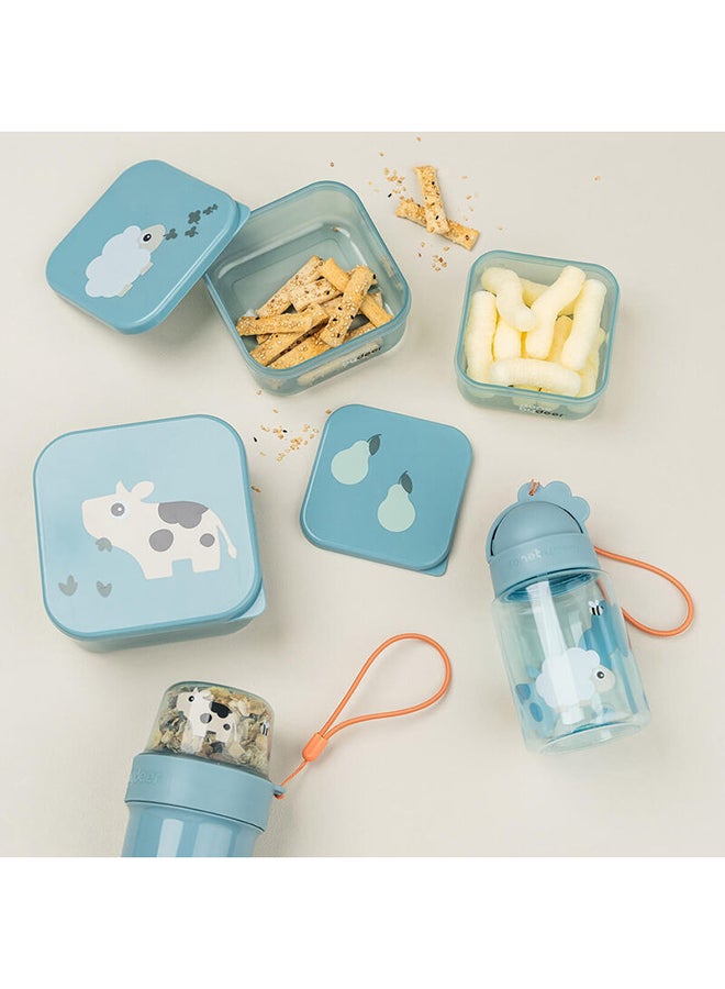 done by deer Straw Bottle Tiny Farm Blue - Leakproof Sippy Bottle With Straw For Kids  - Image 3