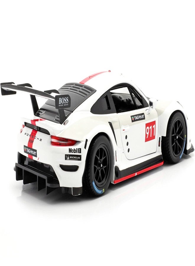 بوراجو سيارة بورش 911 RSR GT رقم 911 بيضاء من سلسلة سباقات بوراجو 124، نموذج مصبوب من بوراجو 28013 - Image 3