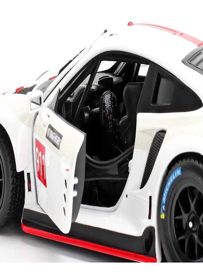 بوراجو سيارة بورش 911 RSR GT رقم 911 بيضاء من سلسلة سباقات بوراجو 124، نموذج مصبوب من بوراجو 28013 - Image 2