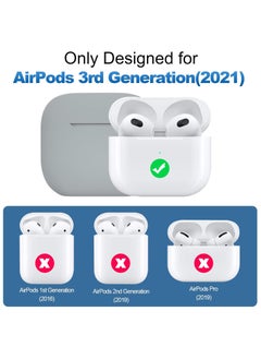 wexon Protective Shockproof Silicone Case Cover for Apple AirPods 3 Silver  - Image 5