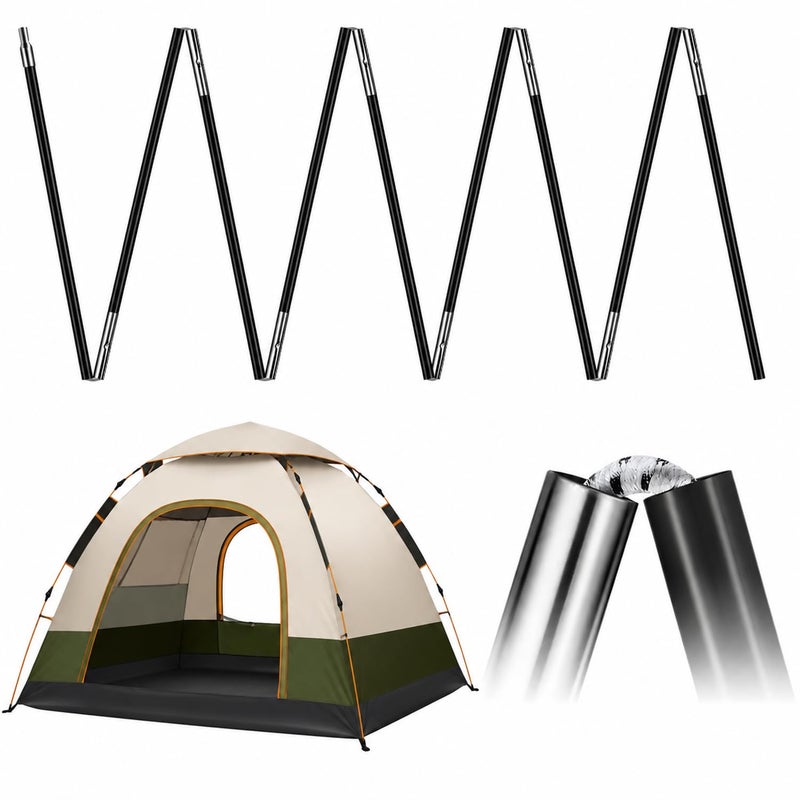 Yaocom 85ft 8mm Fiberglass Tent Poles Replacement Pre Assembled Black Tent Poles Camping Rod Parts for Hiking Outdoor Camping Backpacking - Image 2