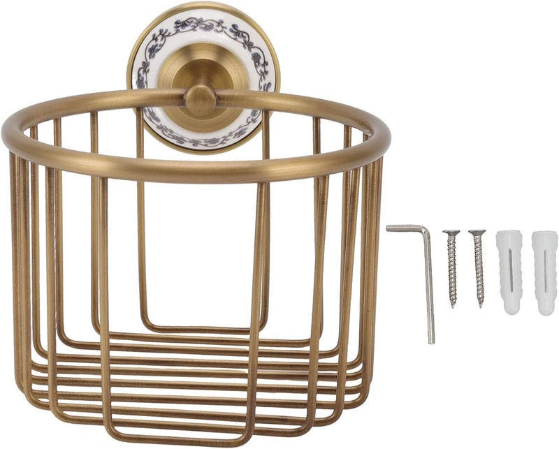 Toilet Paper Basket Strong Load Resistance Simple Beautiful Bathroom Toilet Tissue Holder Basket - Image 1