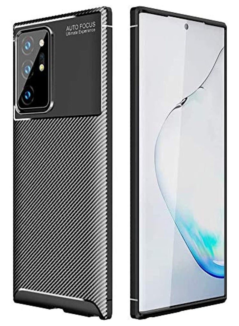 أوتو فوكس جراب حمايه سيليكون تصميم1 مقاوم للصدمات حمايه للكاميرا متوافق مع Samsung Galaxy Note 20 Ultra (اسود) - Image 1