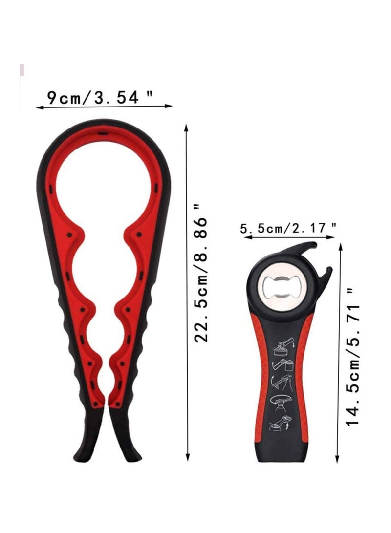 Y&D Jar Opener Set Get Off Lids, Five-In-One, Suitable for Family, Friends Gathering, Bars, etc., Anti-Slip Durable Can Bottle Opener, with Opening Pad Bonus Black  - Image 5