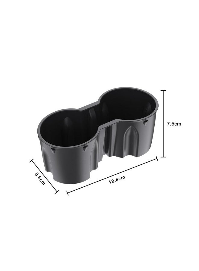 JZS Center Console Cup Holder Insert Tesla Model Y Model 3 2021/2022/2023, Silicone Car Cup Holder Insert Tesla Accessories Interior Only Fit Tesla Model Y / 3 New Console,Black, 184 x 86 x 75mm - Image 2
