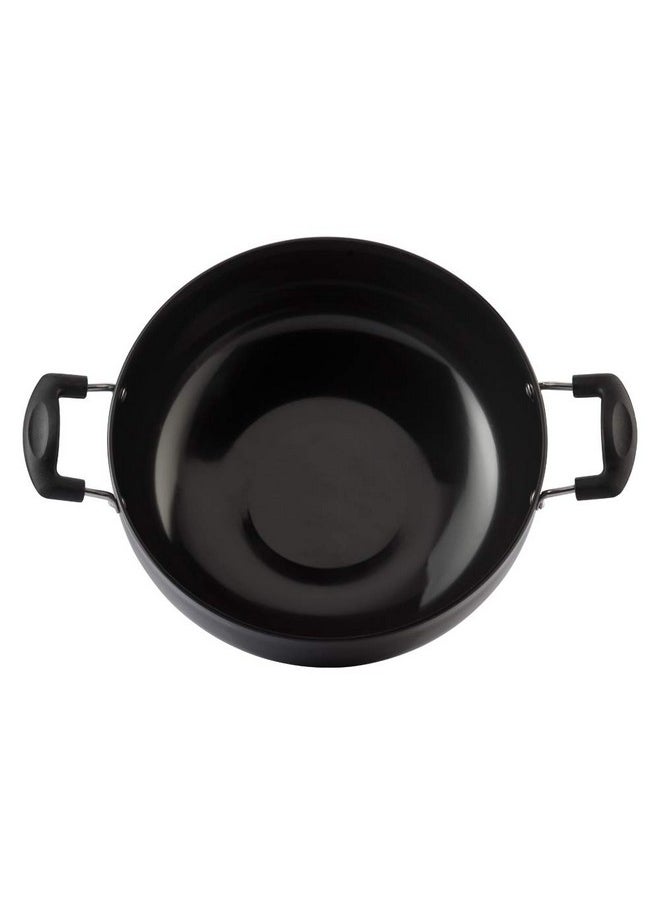 VINOD Vinod Black Pearl Hard Anodised Non Stick Deep Kadhai with Glass Lid - 1.6 LTR, 18 cm | 3.25mm Thickness | kadai for Cooking | Metal Spoon Friendly | 2 Year Warranty  - Image 2