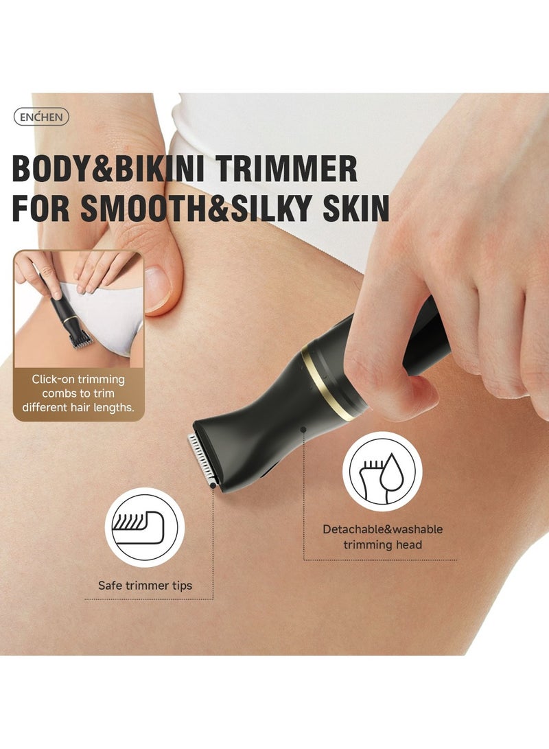 ENCHEN Facial Hair Removal Device for Women 3 in 1 Body Eyebrow Bikini Trimmer Wet Dry Use Cordless Battery Operated - Image 4