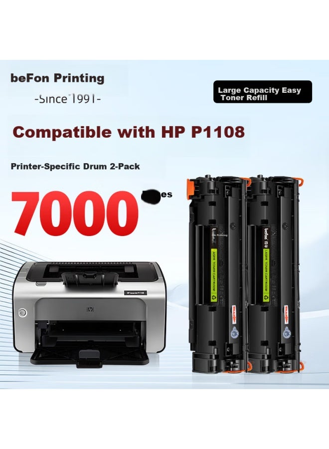 Befon Compatible Toner Cartridge For Hp P1108, Hp Laserjet P1108 Toner Cartridge, Copier Toner Cartridge, Powder Cartridge high Capacity - Image 1