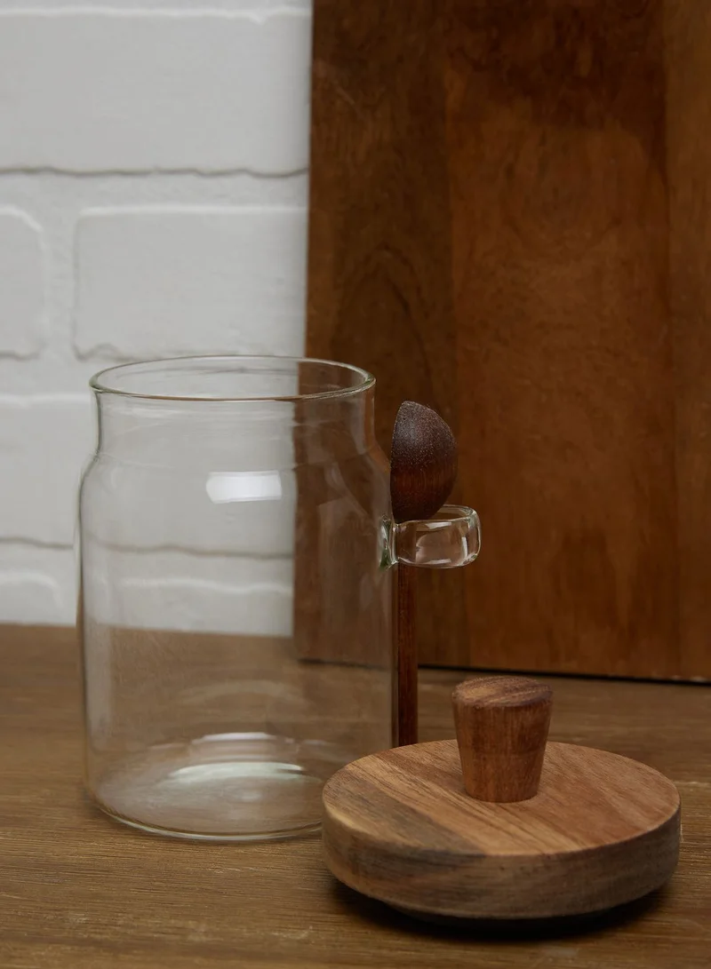 AURORA Glass Storage Jar With Spoon