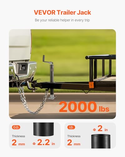 VEVOR 2000 lbs AFrame Trailer Jack 1334 Inches Vertical Travel Trailer Jack Stand with Handle for Horse - Image 3