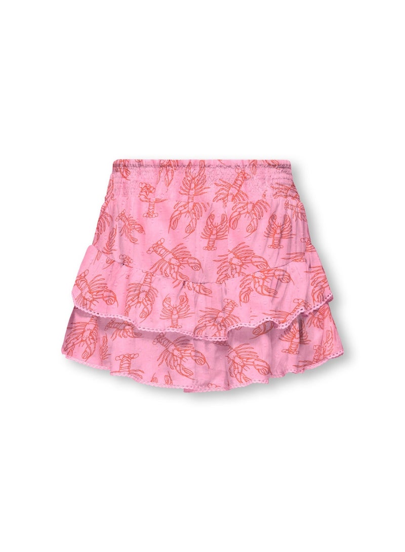 ONLY Girl's Glow Life Taped Edge All-Over Print Woven Skort - Image 2