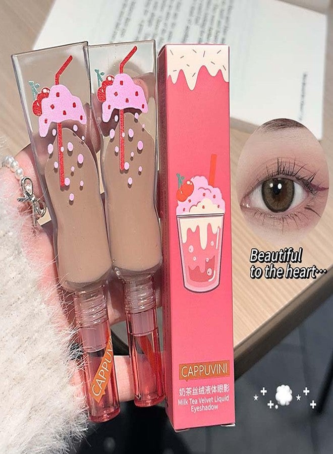 Cappuvini Milk Tea Velvet Liquid Eye Shadow | Matte Eyeshadow | Eye Makeup | Soft Focus Finish | Lightweight Fast-Drying Formula | Velvety Smooth Texture | Versatile Neutral Tones | Non-Creasing Long-Wearing Formula | Doe-Foot Precision Applicator | Blendable Buildable Coverage (02# Dry Rose, 5g) - Image 5