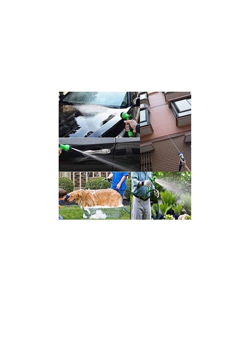 Beorol Expandable Garden Water Hose, Flexible Gardening Hose,7 Pattern Spray and High Pressure for Plant Watering, Car and motorcycle cleaning, Lawn Garden 50FT 15M, Green, GBCYC15EXPANDABLE HOSE - Image 3