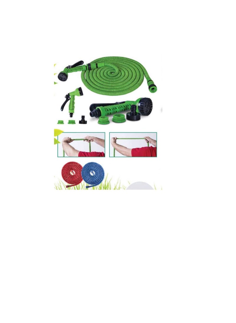 Beorol Expandable Garden Water Hose, Flexible Gardening Hose,7 Pattern Spray and High Pressure for Plant Watering, Car and motorcycle cleaning, Lawn Garden 50FT 15M, Green, GBCYC15EXPANDABLE HOSE - Image 2
