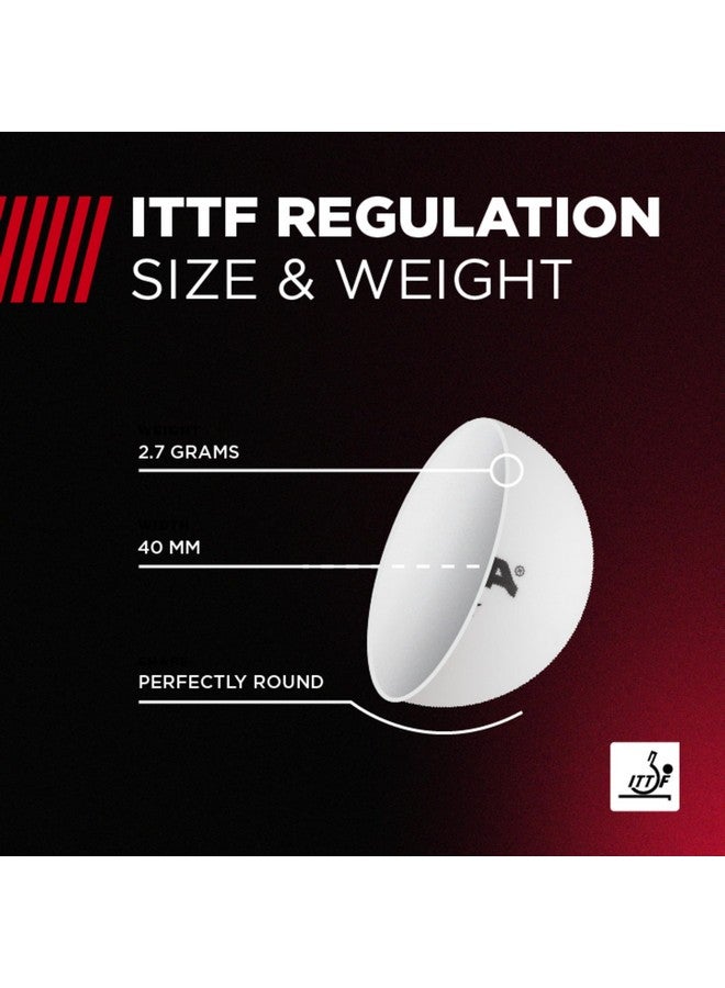 Stiga Ping Pong Balls - 6Pk White 1-Star Table Tennis Balls, Official Size 40Mm Abs Balls, Ultimate Durability For Indoor/Outdoor Ping Pong Tables - Image 5