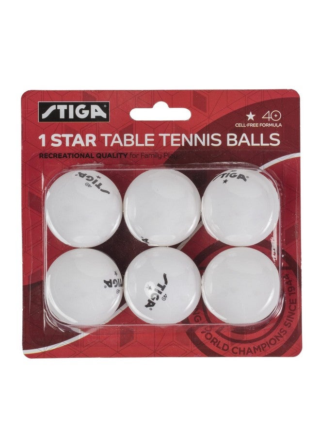 Stiga Ping Pong Balls - 6Pk White 1-Star Table Tennis Balls, Official Size 40Mm Abs Balls, Ultimate Durability For Indoor/Outdoor Ping Pong Tables - Image 3